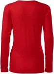 Naisten pitkähihainen t-paita, punainen