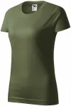 Naisten yksinkertainen T-paita, khaki Naisten yksinkertainen T-paita, khaki