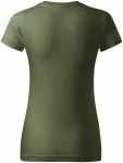 Naisten yksinkertainen T-paita, khaki Naisten yksinkertainen T-paita, khaki