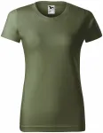 Naisten yksinkertainen T-paita, khaki Naisten yksinkertainen T-paita, khaki