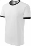 Unisex-kontrastipaita, valkoinen